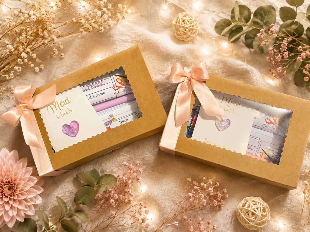Coffret personnalisé pour maître, maîtresse, ATSEM ou APE