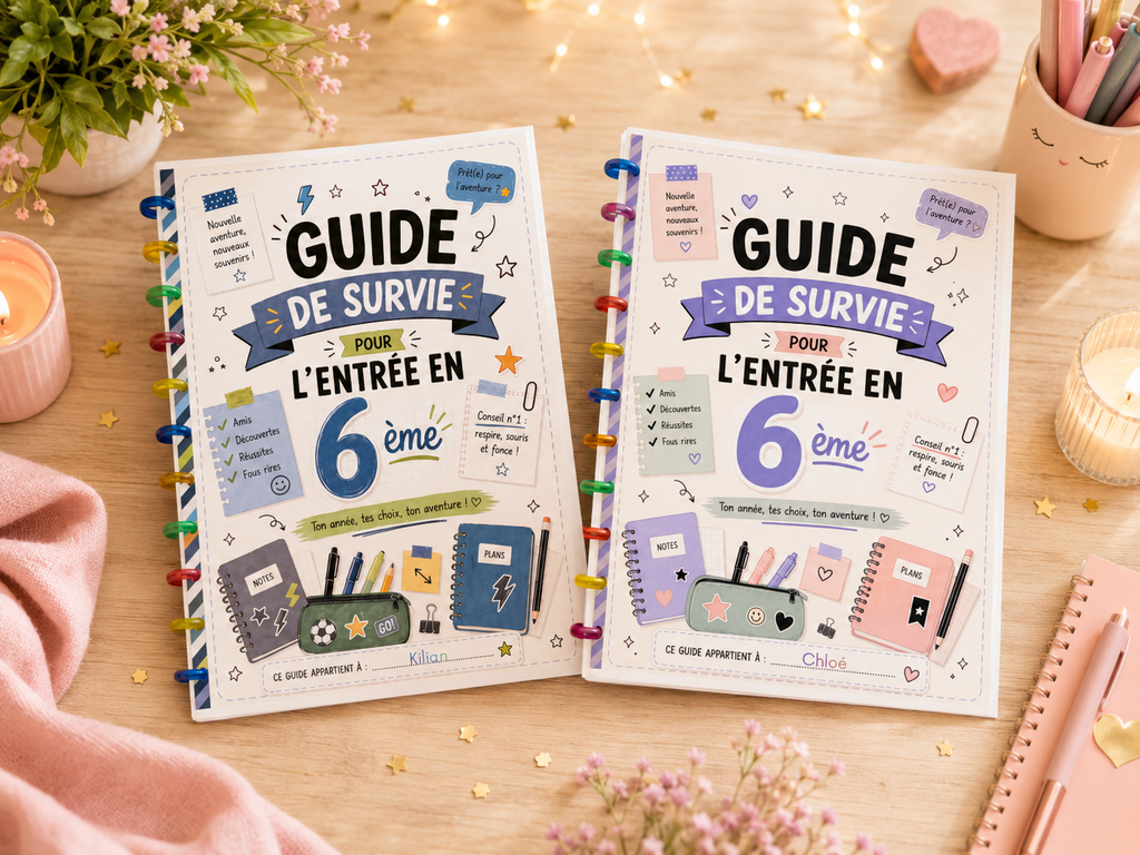 Guide de survie de la rentrée en 6ème, cahier pour collégien