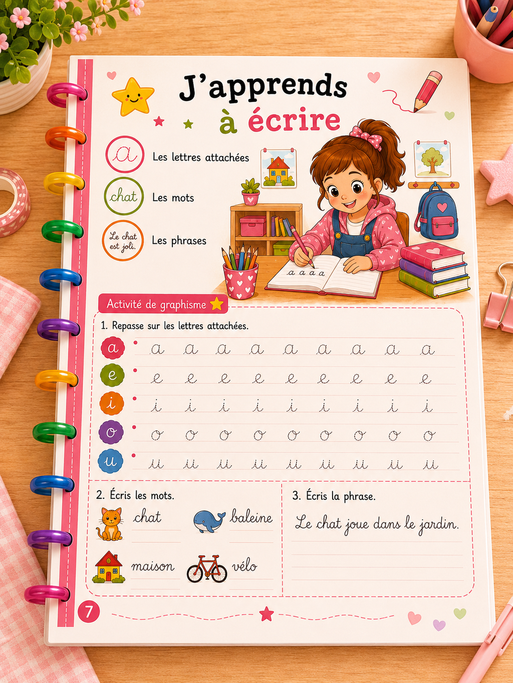 Guide de rentrée au CP, cahier ludique pour écolier
