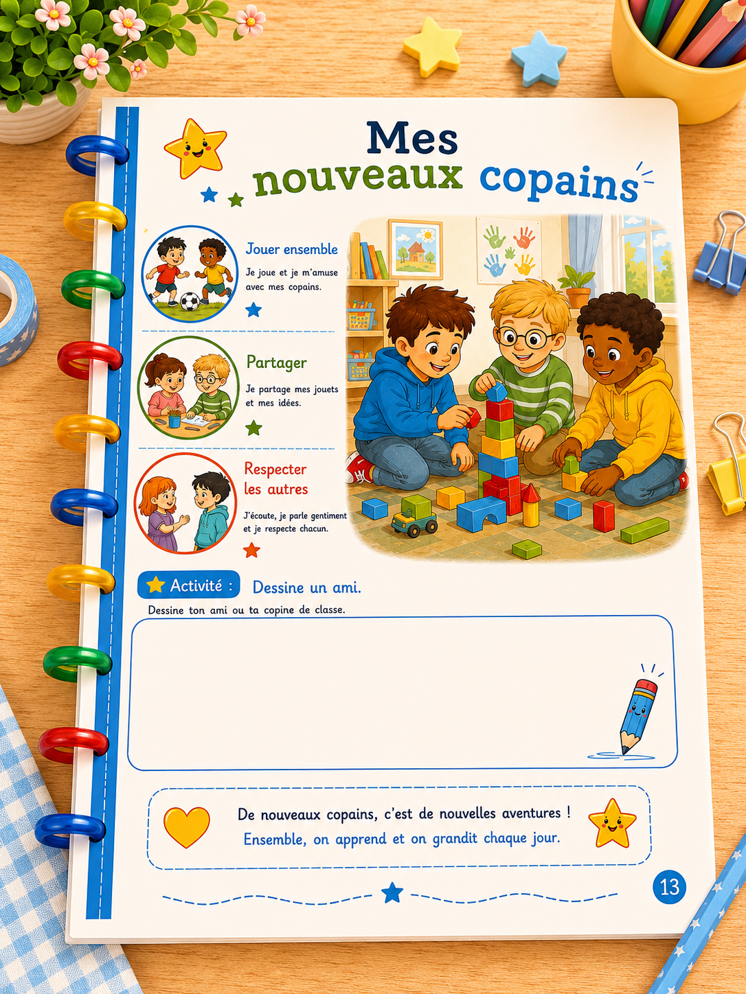 Guide de rentrée au CP, cahier ludique pour écolier