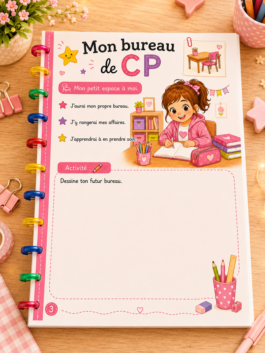 Guide de rentrée au CP, cahier ludique pour écolier