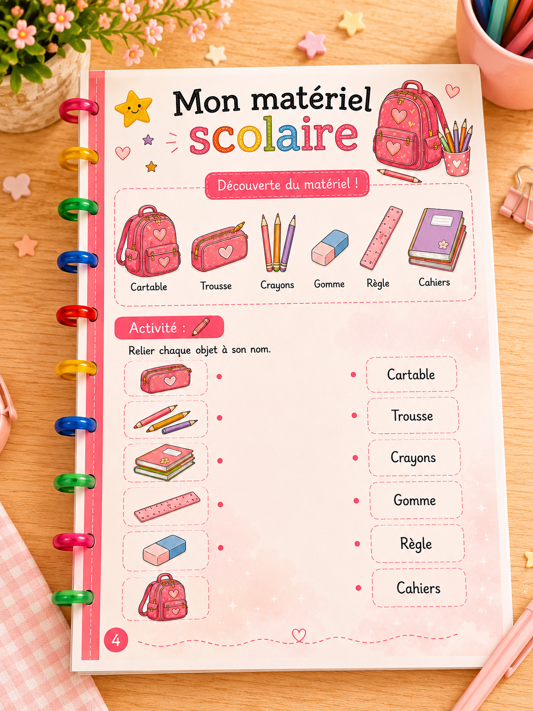 Guide de rentrée au CP, cahier ludique pour écolier