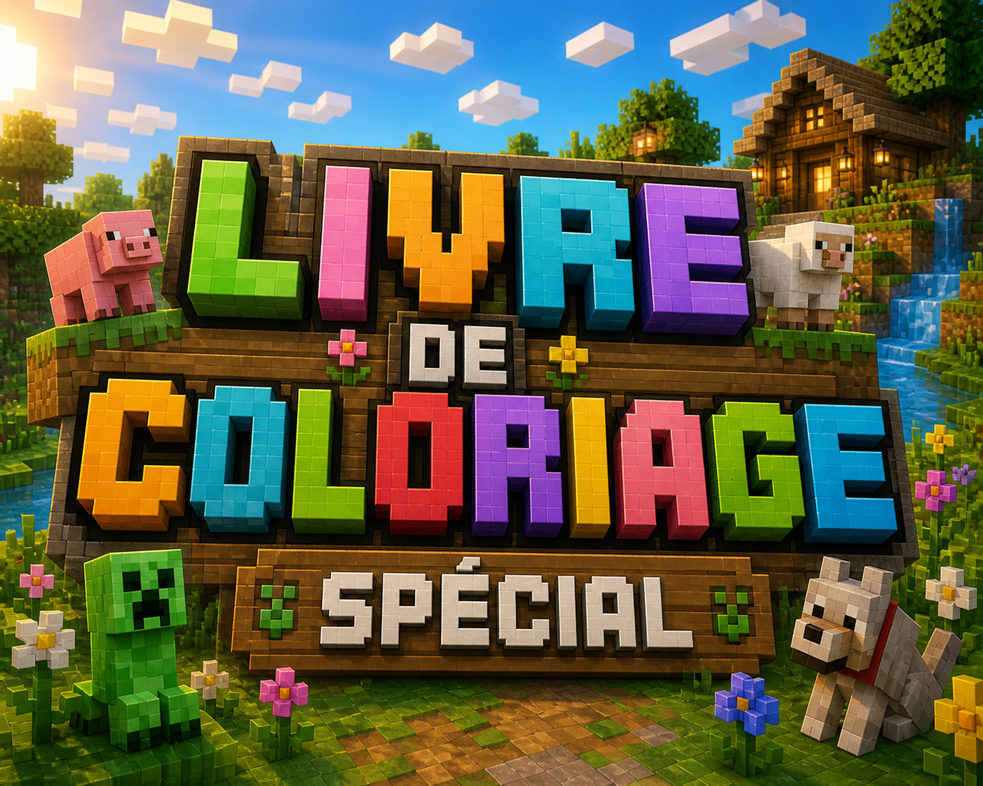 Pochette gourmande personnalisée thème Minecraft